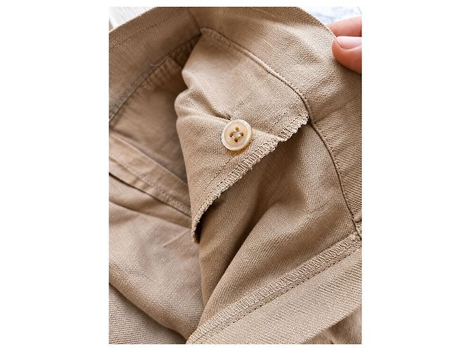 Pantalones rectos ajustados beige para mujer Weekend Max Mara Puro Lino – IT 42 - vista 7