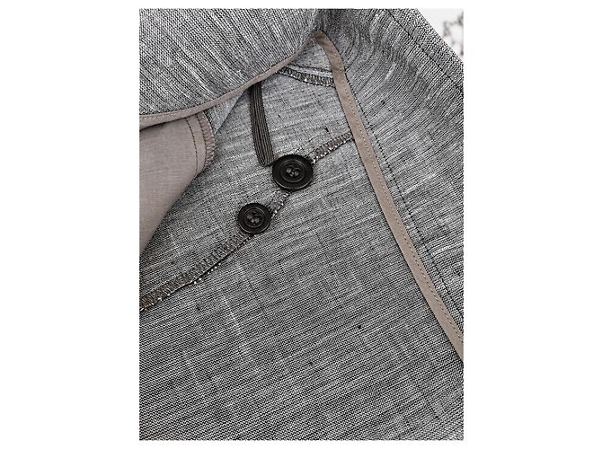 Falda lápiz Max Mara Puro Lino para mujer en lino 100% Grey Mélange – IT 44 Gris - vista 10