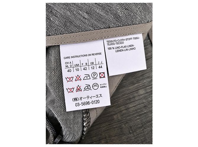 Falda lápiz Max Mara Puro Lino para mujer en lino 100% Grey Mélange – IT 44 Gris - vista 5