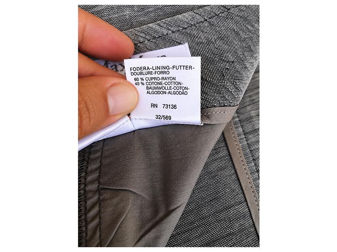 Falda lápiz Max Mara Puro Lino para mujer en lino 100% Grey Mélange – IT 44 Gris - vista 6