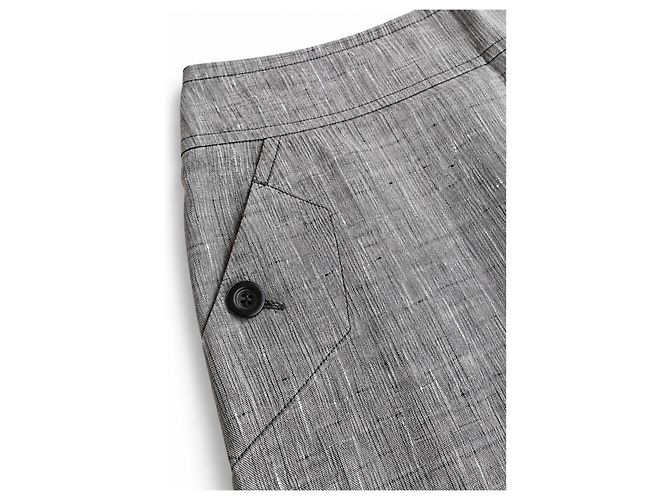 Falda lápiz Max Mara Puro Lino para mujer en lino 100% Grey Mélange – IT 44 Gris - vista 8