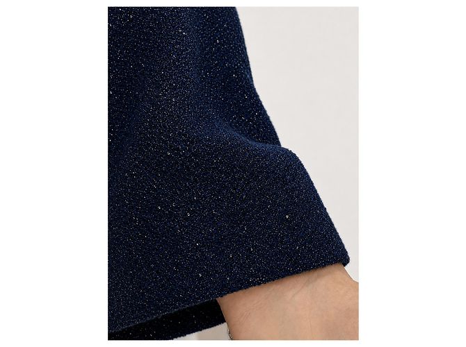 Vintage Weekend Max Mara Women's Navy Bouclé Virgin Wool Pencil Skirt – IT 42 Blu scuro - vista 6
