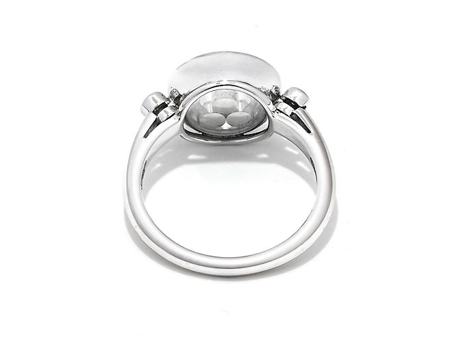 Anel Chopard Happy Diamonds em Ouro Branco 18K e Diamantes Prata - vista 3
