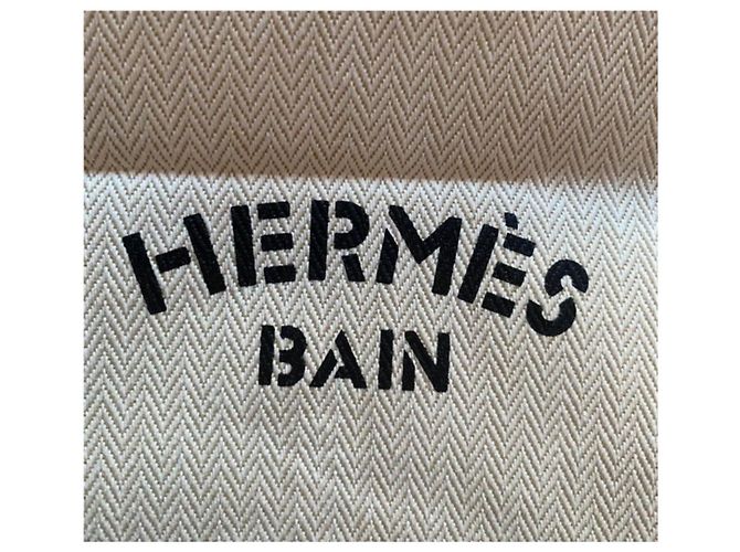 Hermès Bain Canvas Clutch Beige - Ansicht 3