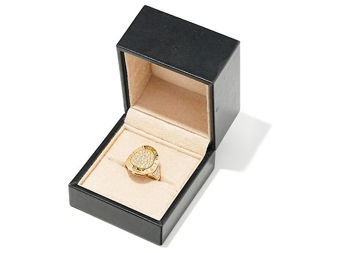 Anello Bulgari Bulgari Pavé in Oro Giallo 18K e Diamanti, Misura 52 D'oro - vista 7