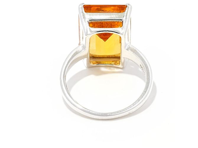 Tiffany & Co. Anello Cocktail in Argento 925 con Citrino Taglio Smeraldo - vista 3