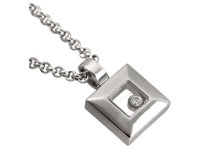 Chopard Happy Diamonds Square Halskette Silber - Ansicht 4