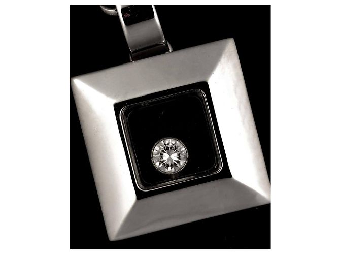 Chopard Happy Diamonds Square Halskette Silber - Ansicht 8