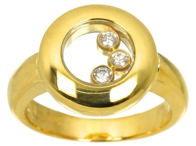 Anel Chopard Happy Diamond Dourado - vista 3