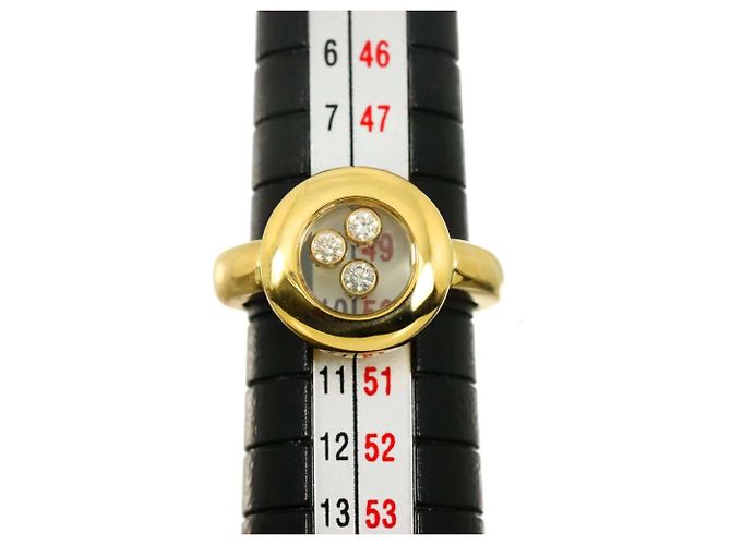 Anel Chopard Happy Diamond Dourado - vista 8