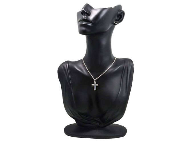 Collier Croix Chopard Happy Diamonds Saphir Argenté - vue 8