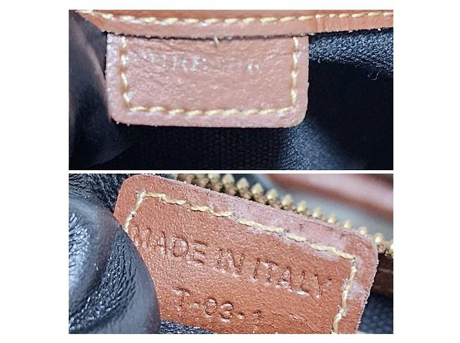 Borsa a mano Burberry Haymarket Check Marrone Beige - vista 2
