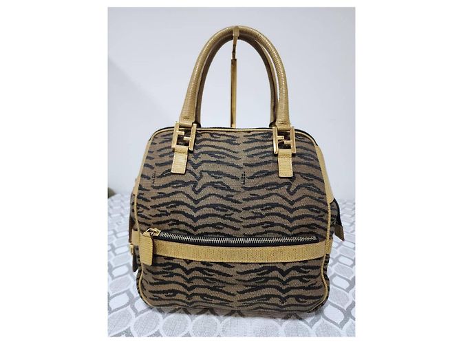 Fendi Zucca Canvas Handtasche Braun Beige - Ansicht 10