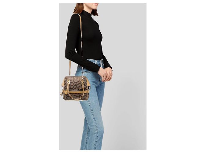 Fendi Zucca Canvas Handtasche Braun Beige - Ansicht 11