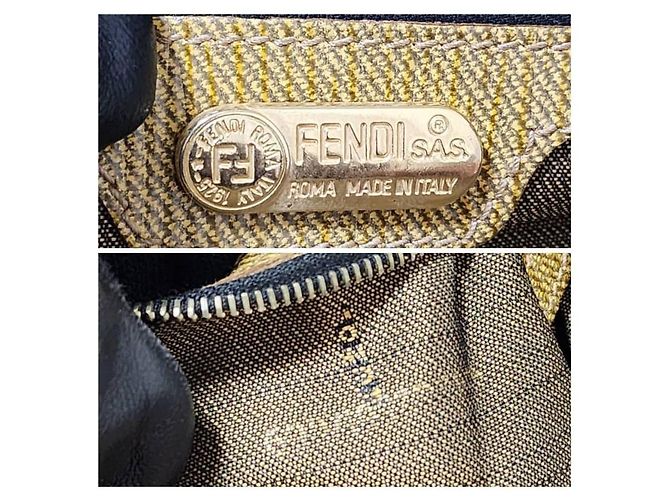 Fendi Zucca Canvas Handtasche Braun Beige - Ansicht 2