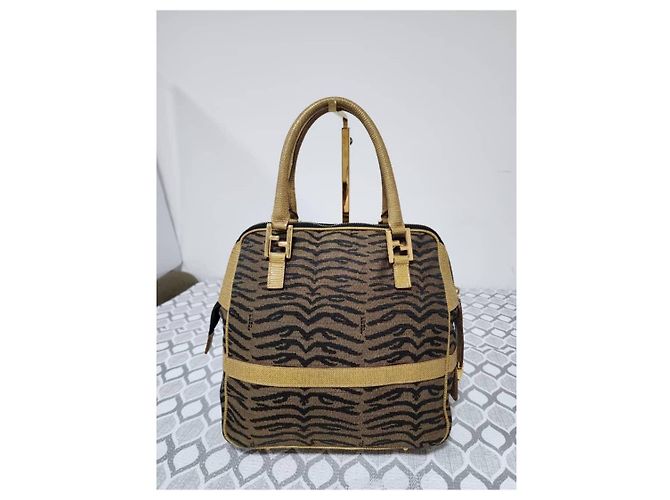 Fendi Zucca Canvas Handtasche Braun Beige - Ansicht 3