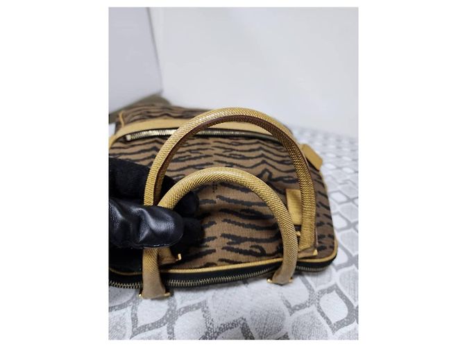 Fendi Zucca Canvas Handtasche Braun Beige - Ansicht 4