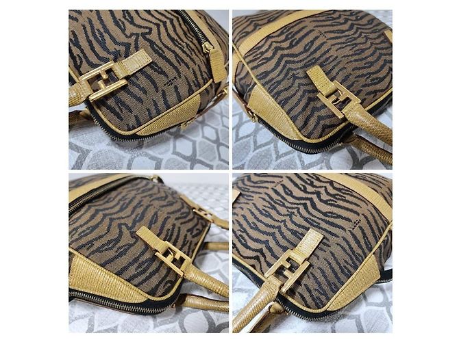 Fendi Zucca Canvas Handtasche Braun Beige - Ansicht 6