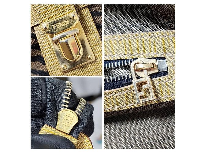 Fendi Zucca Canvas Handtasche Braun Beige - Ansicht 8