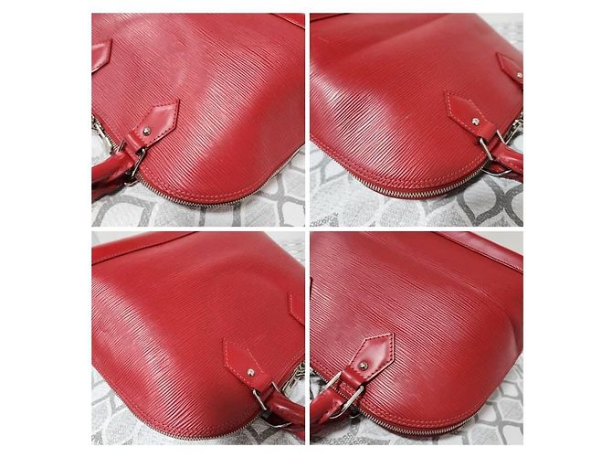 Borsa Louis Vuitton Epi Alma PM Rossa Rosso - vista 11