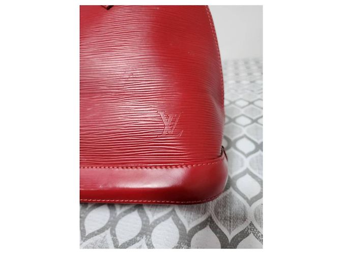 Borsa Louis Vuitton Epi Alma PM Rossa Rosso - vista 12