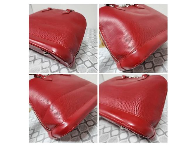 Borsa Louis Vuitton Epi Alma PM Rossa Rosso - vista 13