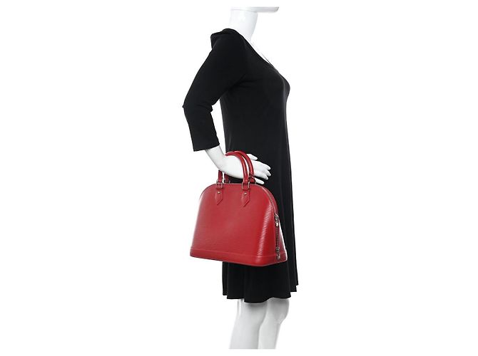 Borsa Louis Vuitton Epi Alma PM Rossa Rosso - vista 15