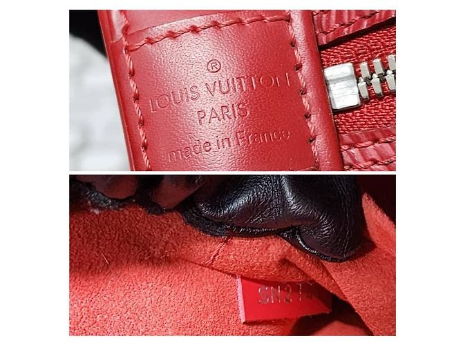 Borsa Louis Vuitton Epi Alma PM Rossa Rosso - vista 2