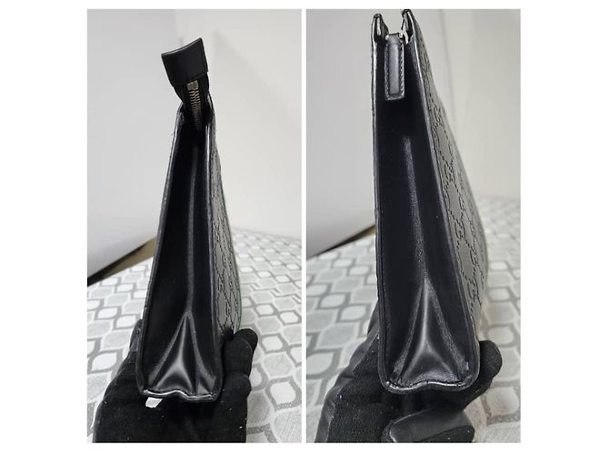 Gucci Guccissima Signature Web Clutch Nera Nero - vista 4