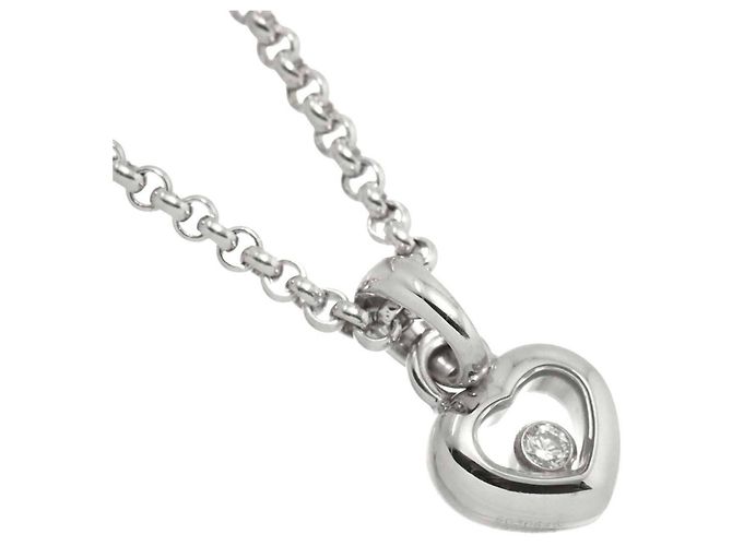 Colar Chopard Happy Diamonds Heart Prata - vista 4