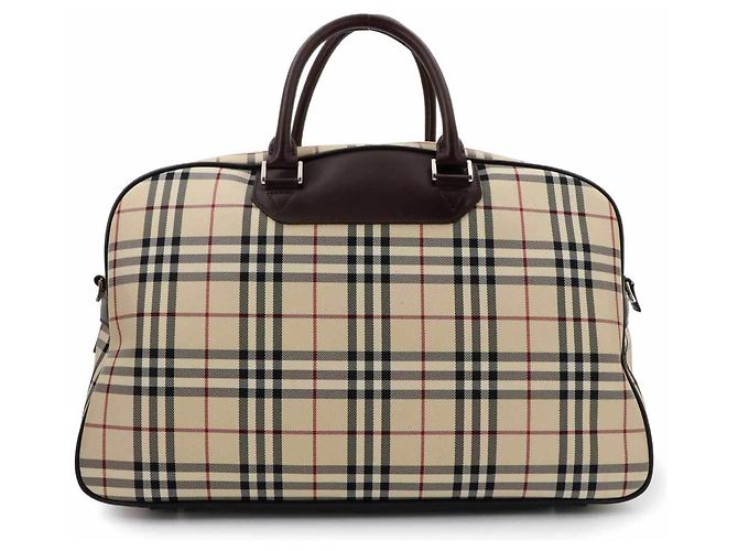Borsa a mano e spalla 2-Way Boston Burberry Nova Check Marrone Beige - vista 3