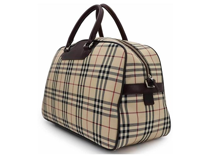 Borsa a mano e spalla 2-Way Boston Burberry Nova Check Marrone Beige - vista 4
