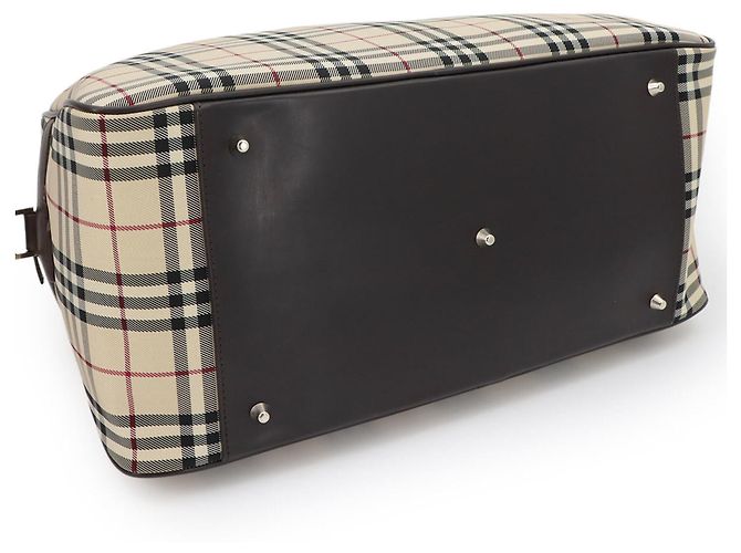 Borsa a mano e spalla 2-Way Boston Burberry Nova Check Marrone Beige - vista 5