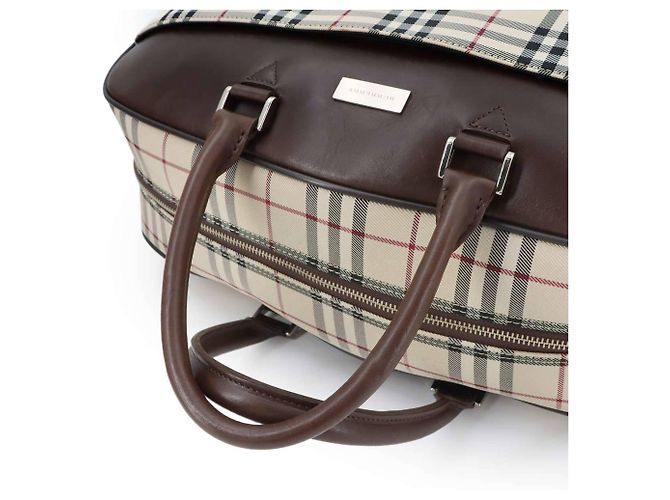 Borsa a mano e spalla 2-Way Boston Burberry Nova Check Marrone Beige - vista 6