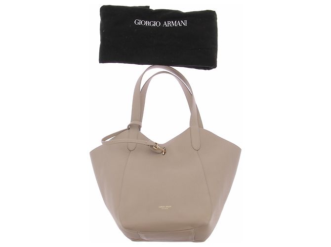 Giorgio Armani bolso de cuero "New Normal" Beige - vista 8