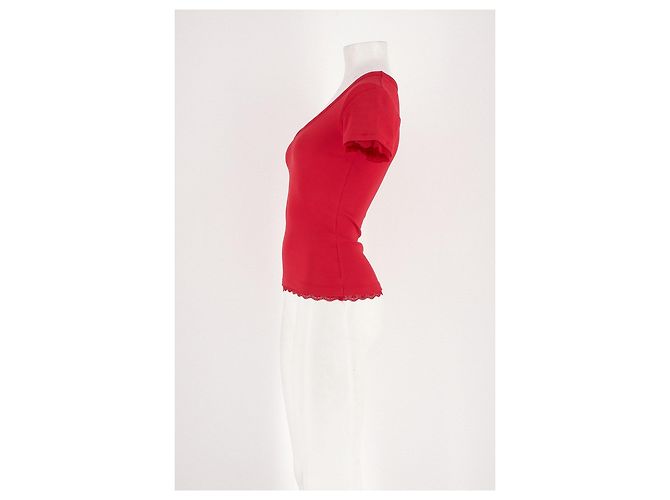 Autre Marque Top de algodón rojo Damson Madder Roja - vista 5