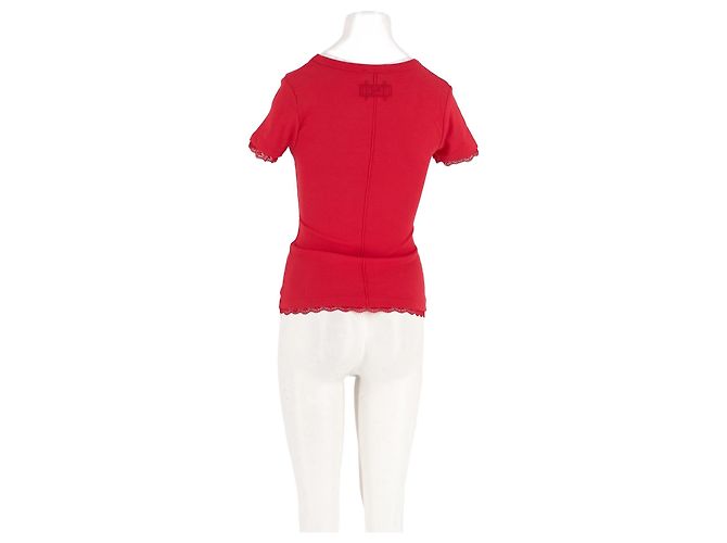 Autre Marque Top de algodón rojo Damson Madder Roja - vista 6