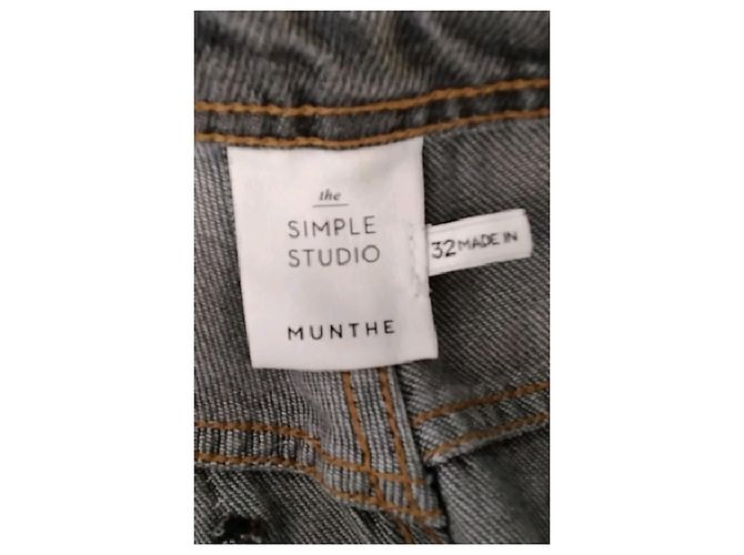 Autre Marque MUNTHE Wide Leg Jeans Grau - Ansicht 5