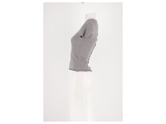 Autre Marque Top ajustado cinza de viscose Damson Madder - vista 5