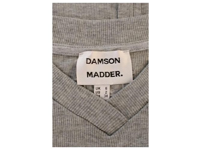 Autre Marque Top ajustado cinza de viscose Damson Madder - vista 7