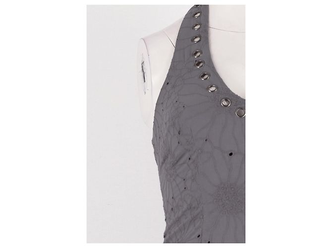 Autre Marque Abito in cotone grigio MUSE ASSEMBLY XS - vista 3