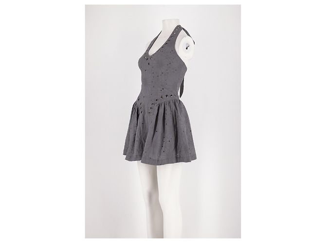 Autre Marque Abito in cotone grigio MUSE ASSEMBLY XS - vista 4