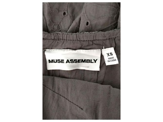 Autre Marque Abito in cotone grigio MUSE ASSEMBLY XS - vista 7