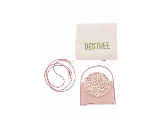 Autre Marque Mini-Tasche aus Leder mit Posamenten-Details Pink - Ansicht 8