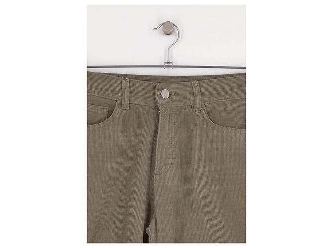 Pantalones de algodón caqui Massimo Dutti Talla 34 - vista 2