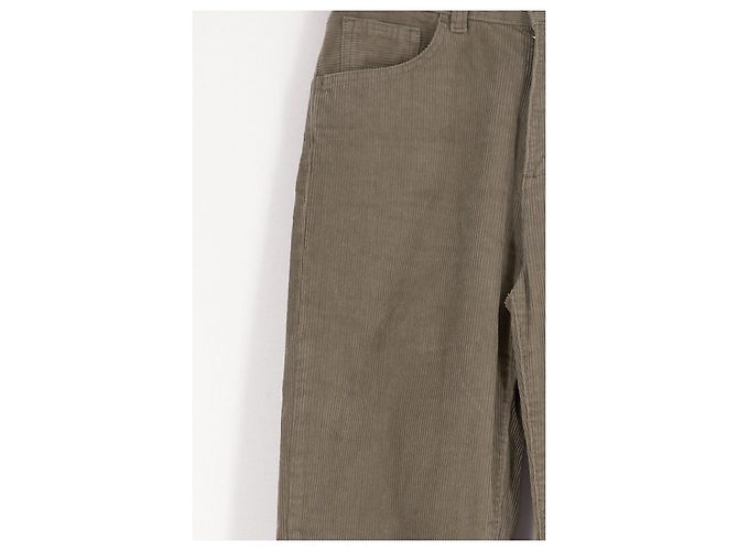 Pantalones de algodón caqui Massimo Dutti Talla 34 - vista 3