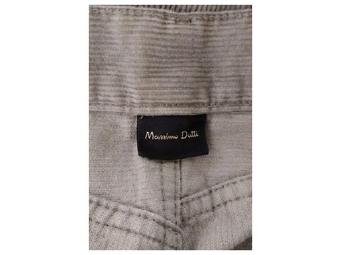 Pantalones de algodón caqui Massimo Dutti Talla 34 - vista 5