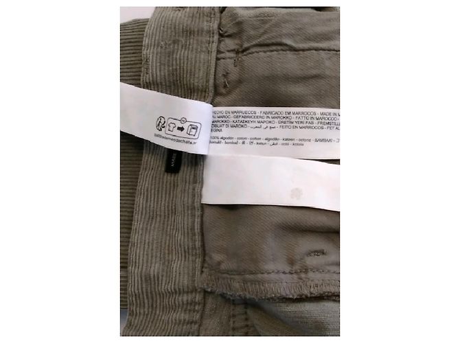 Pantalones de algodón caqui Massimo Dutti Talla 34 - vista 6