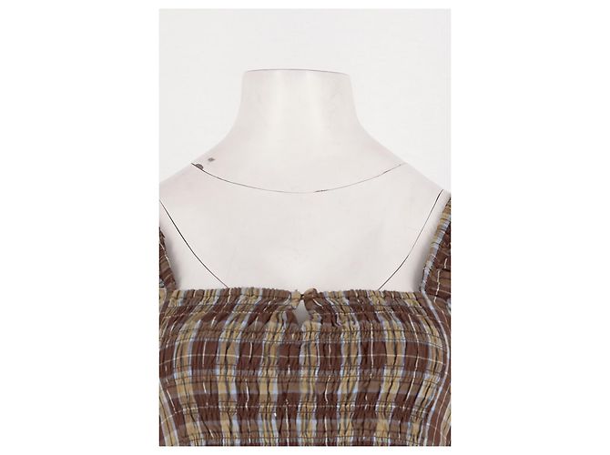 Autre Marque DAMSON MADDER Braunes Baumwollkleid Größe 34 - Ansicht 2