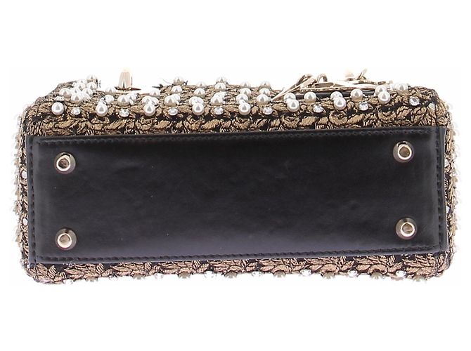 Christian Dior Borsa Lady Dior con strass Nero - vista 6